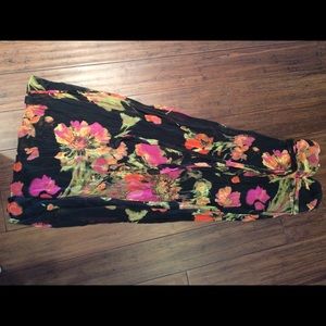Black with multicolored flowered maxi